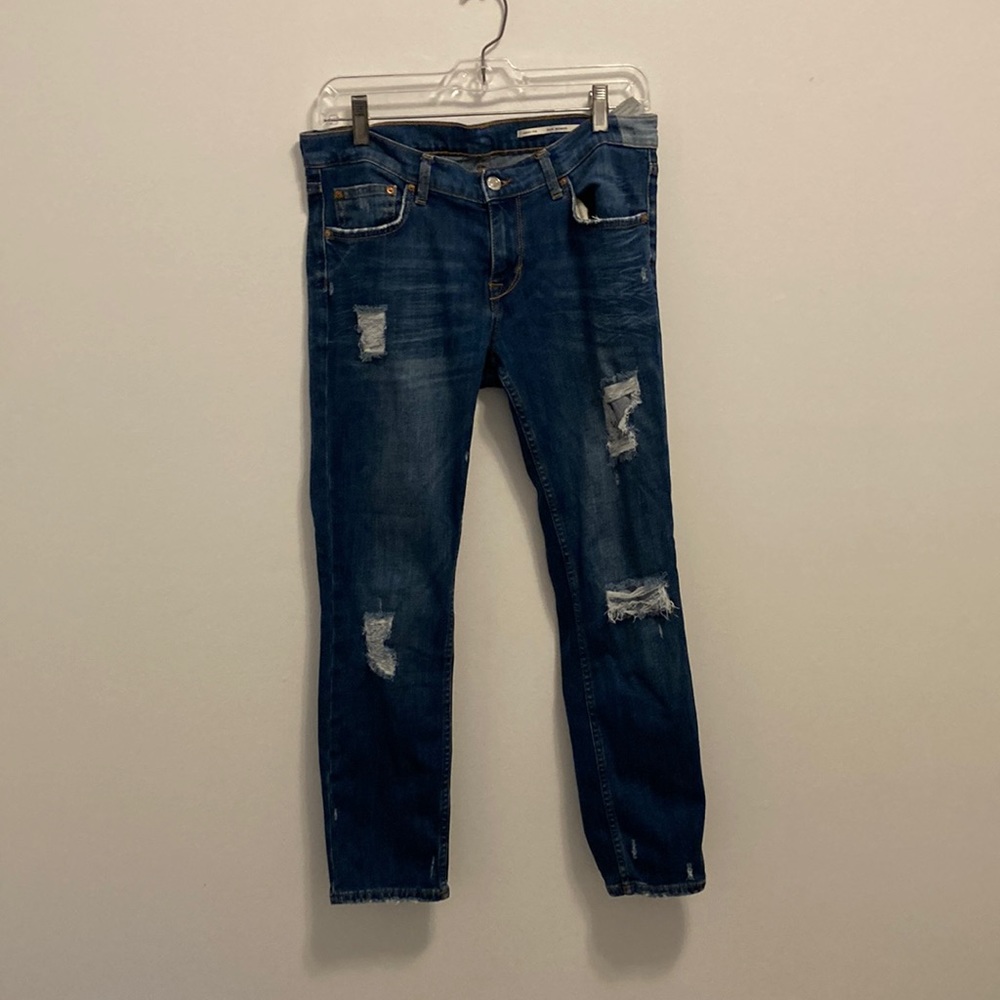 Zara women jeans distressed